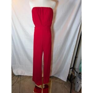 Charlotte Russe Y2K Size L Red Strapless Jumpsuit (Retired Brand) NWT